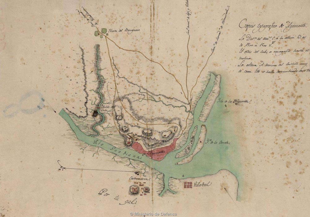 Croquis topográfico de Ayamonte 1811