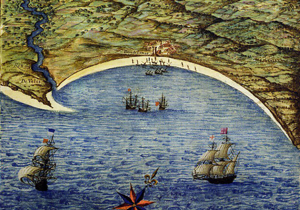 La ensenada de Vélez en el Atlas del Rey Planeta 1634