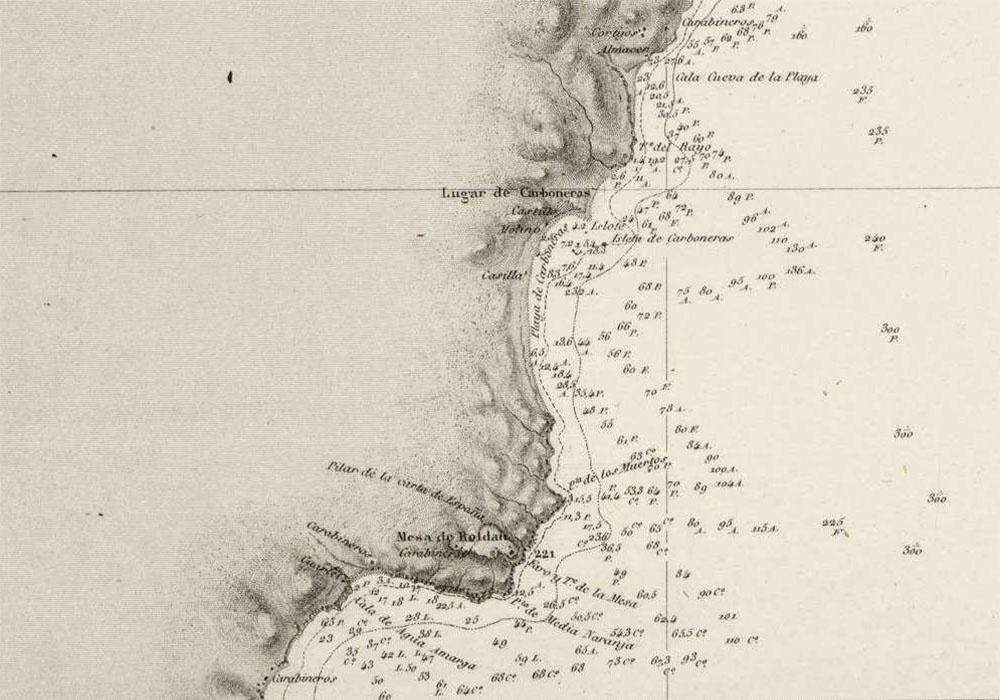 Plano de la Costa Sureste de España 1876