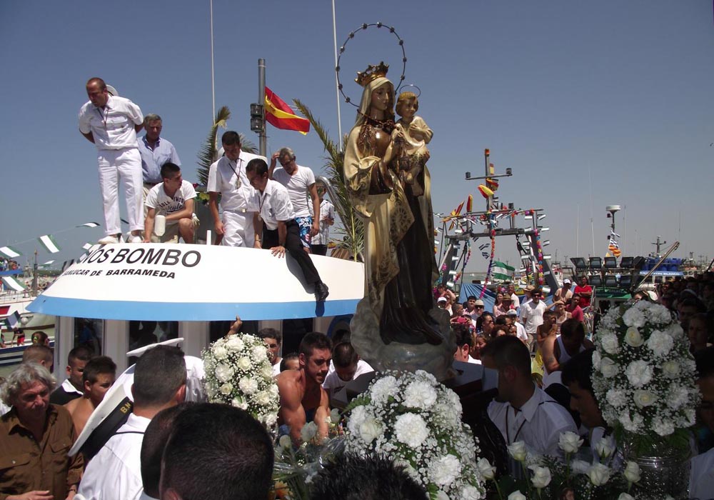 Procesión marítima de la Virgen del Carmen de Bonanza