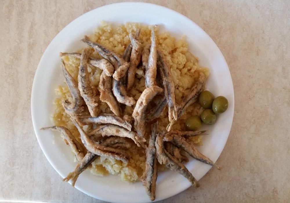 Migas con pescado